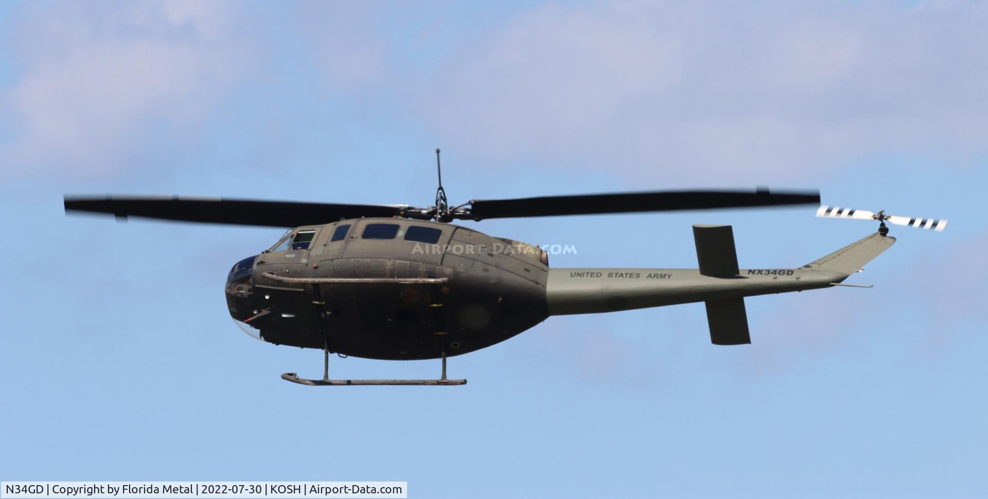 N34GD, Bell UH-1H Iroquois C/N 8539, OSH 22 zx