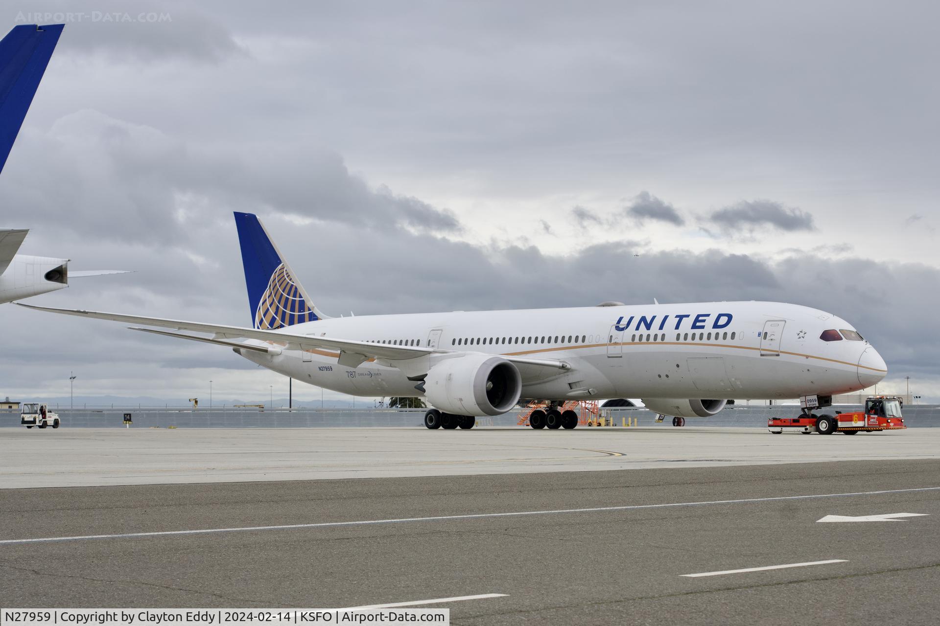 N27959, 2015 Boeing 787-9 Dreamliner C/N 36407, SFO 2024.