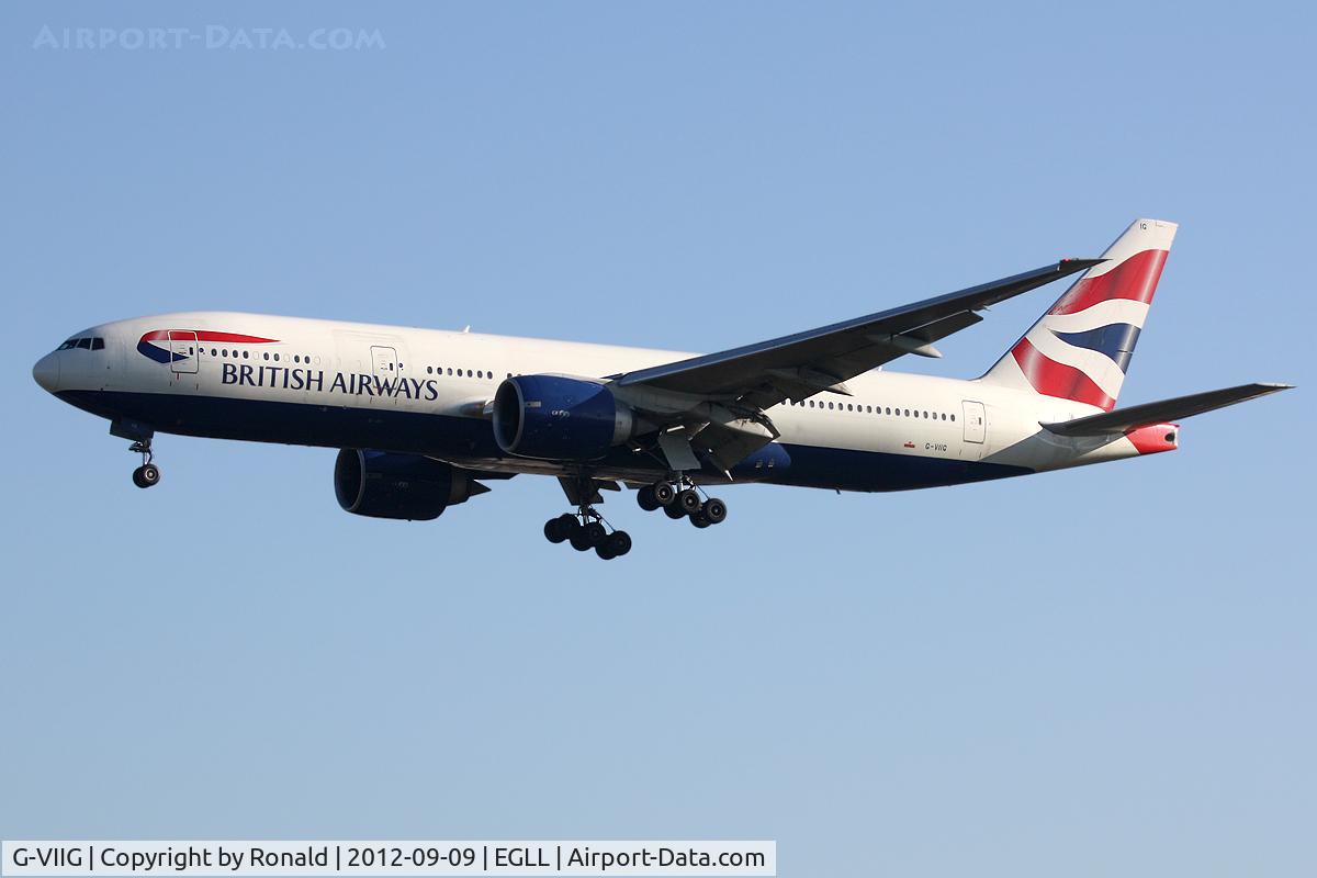 G-VIIG, 1997 Boeing 777-236/ER C/N 27489, at lhr