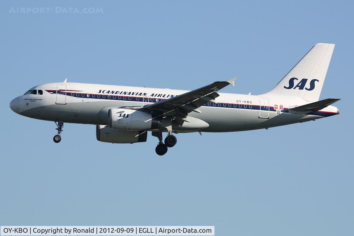 OY-KBO, 2006 Airbus A319-131 C/N 2850, at lhr