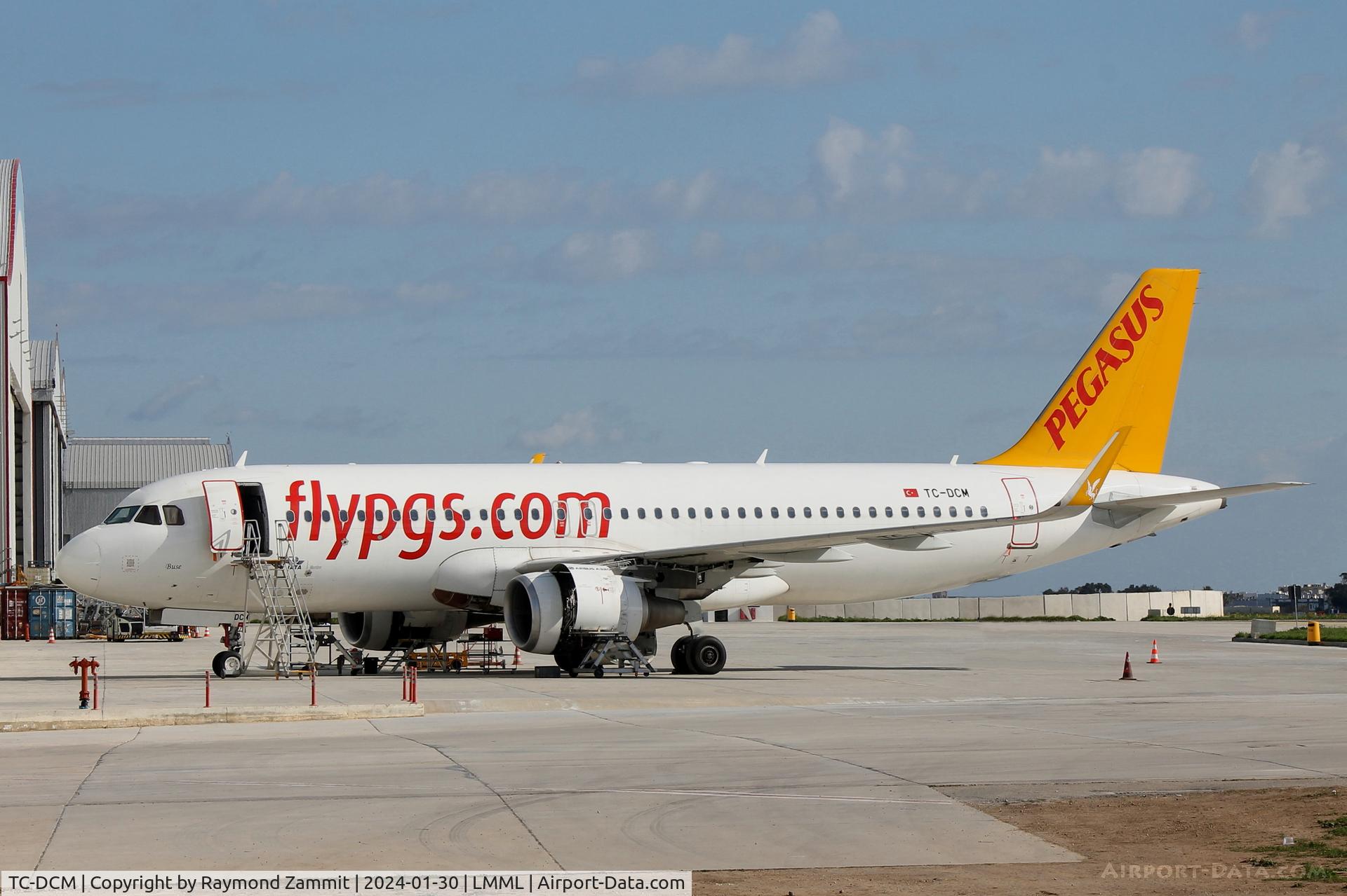 TC-DCM, 2016 Airbus A320-214 C/N 7200, A320 TC-DCM Pegasus Airlines at SRT Maintenance Facility in Malta.