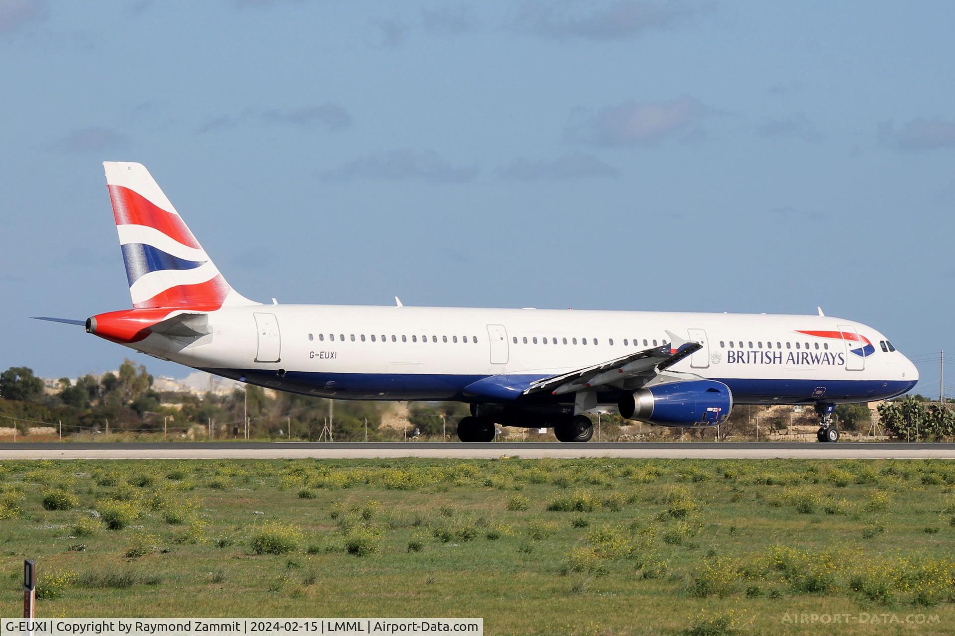 G-EUXI, 2005 Airbus A321-231 C/N 2536, A321 G-EUXI British Airways in the loop about to line up RW31 at Malta ready to depart.