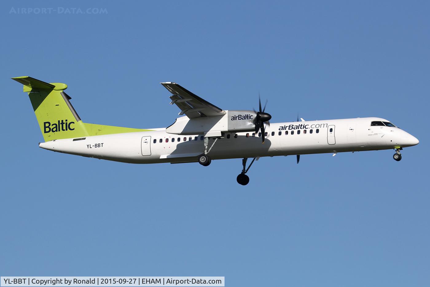 YL-BBT, 2013 De Havilland Canada DHC-8-402 Q400 Dash 8 C/N 4438, at spl