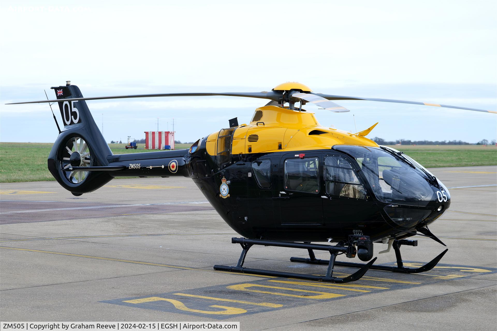 ZM505, 2016 Airbus Helicopters Juno HT.1 (EC-135T-3H) C/N 2002, Parked at Norwich.