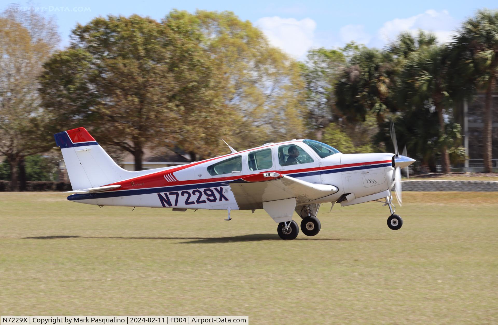 N7229X, 1985 Beech F33A Bonanza C/N CE-1063, Beech F33A