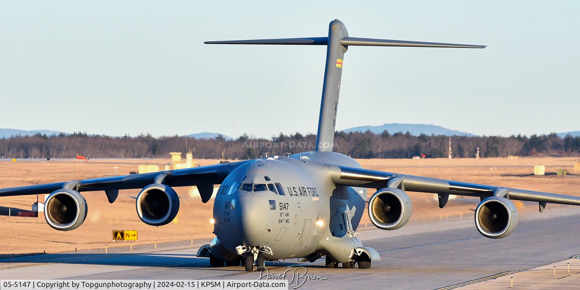 05-5147, 2005 Boeing C-17A Globemaster III C/N P-147, REACH798 taxiing up to head to Ramstein AFB