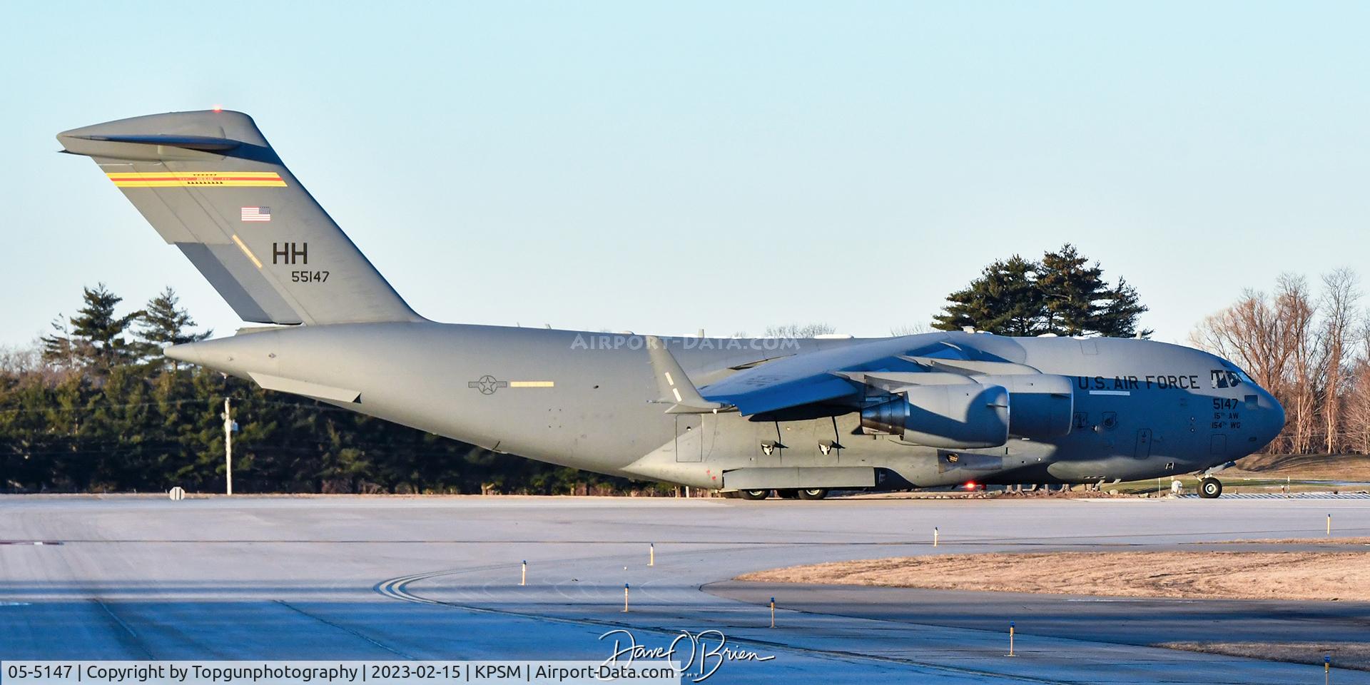 05-5147, 2005 Boeing C-17A Globemaster III C/N P-147, Cold morning and these guys are a long way from Hawaii