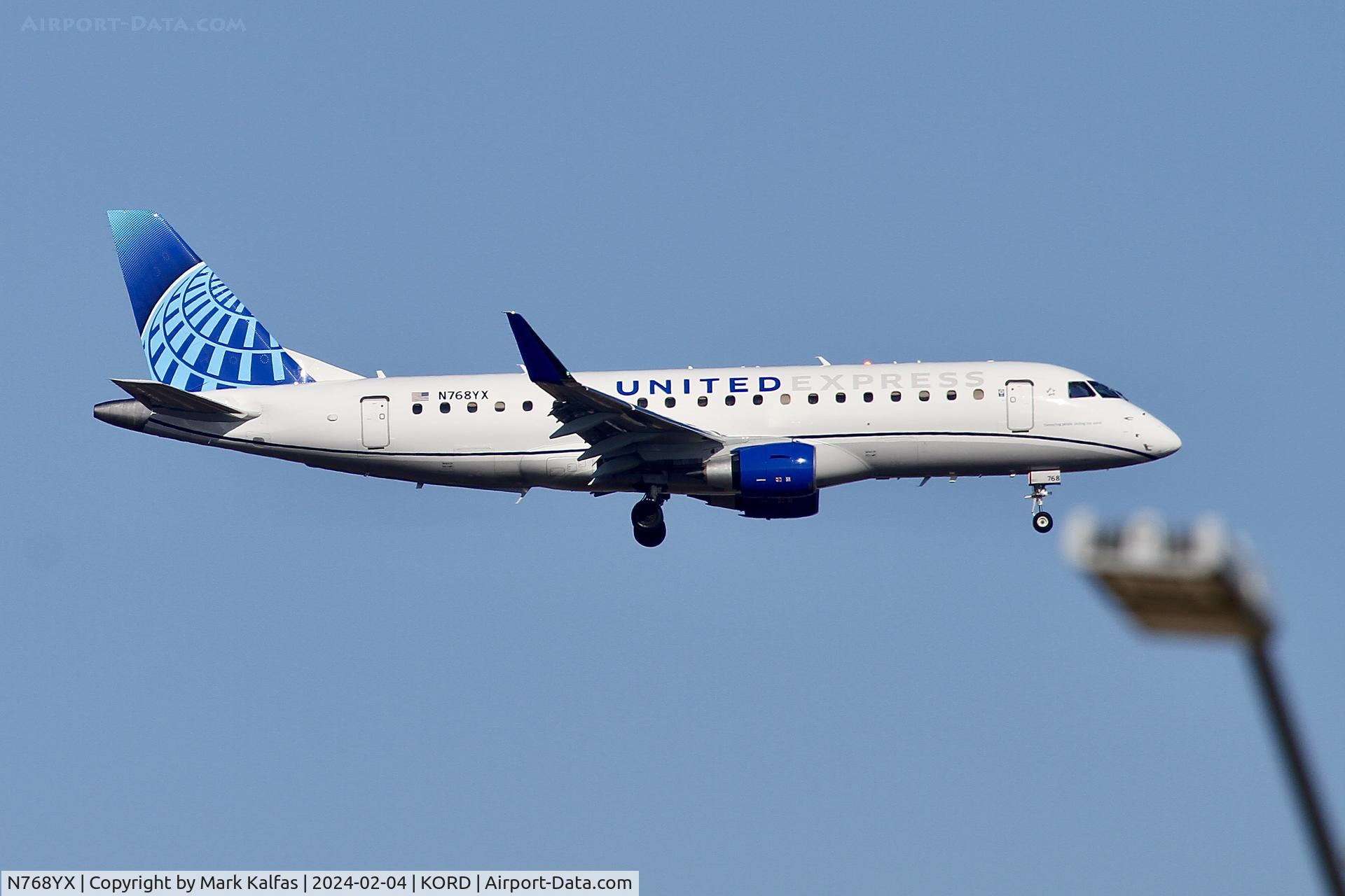N768YX, 2023 EMBRAER S A ERJ 170-200 LR C/N 17000953, E75L Republic Airways/United Express EMBRAER S A ERJ 170-200 LR N768YX RPA3698 SAV-ORD