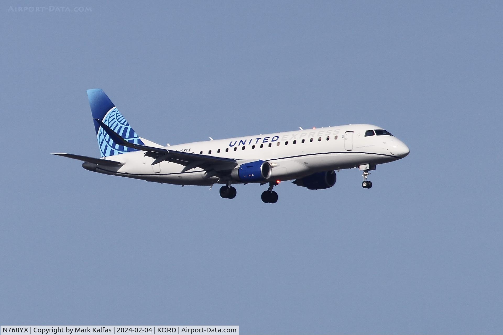 N768YX, 2023 EMBRAER S A ERJ 170-200 LR C/N 17000953, E75L Republic Airways/United Express EMBRAER S A ERJ 170-200 LR N768YX RPA3698 SAV-ORD