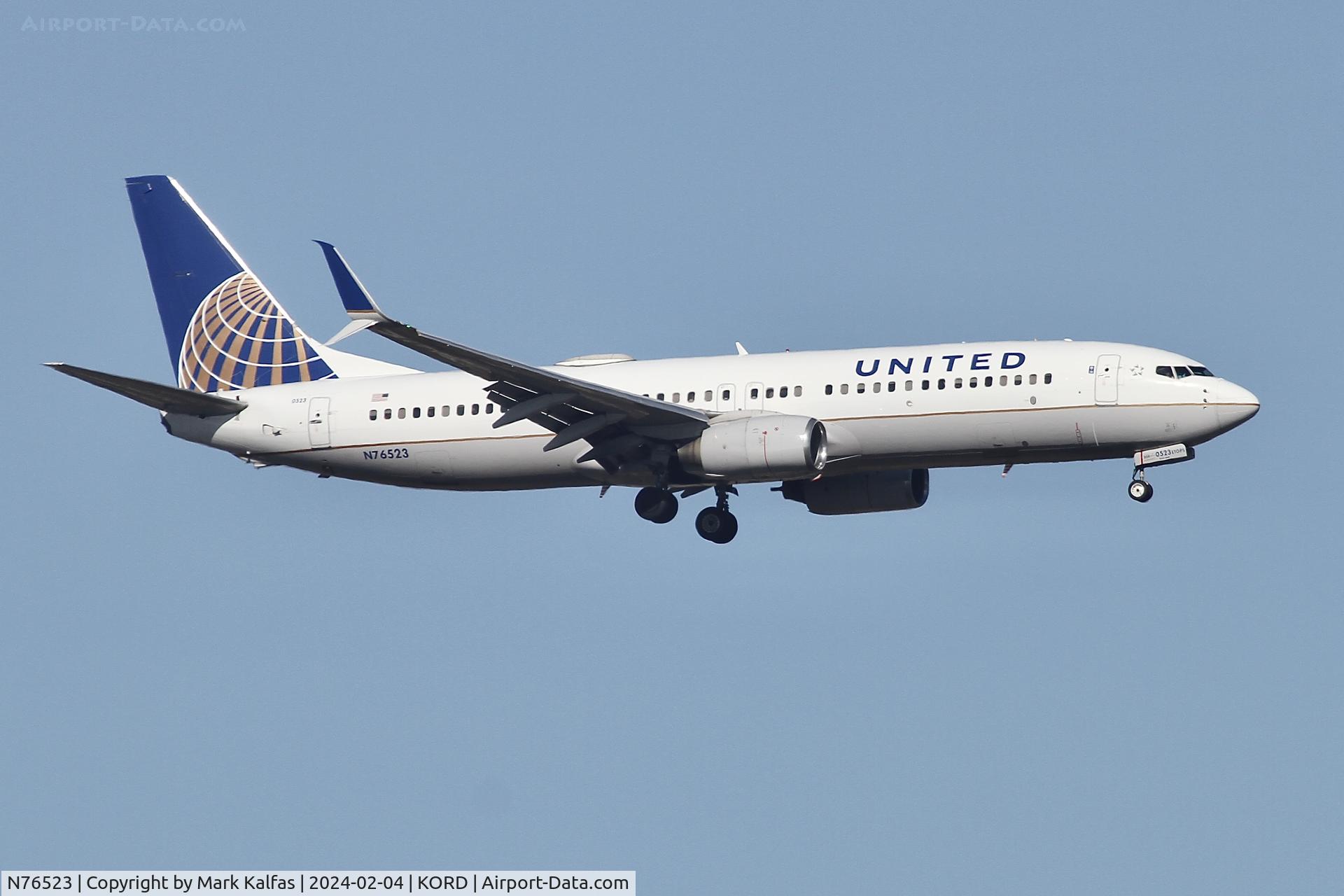 N76523, 2010 Boeing 737-824 C/N 37101, B738 United Airlines BOEING 737-824 N76523 UAL2195 MIA-ORD