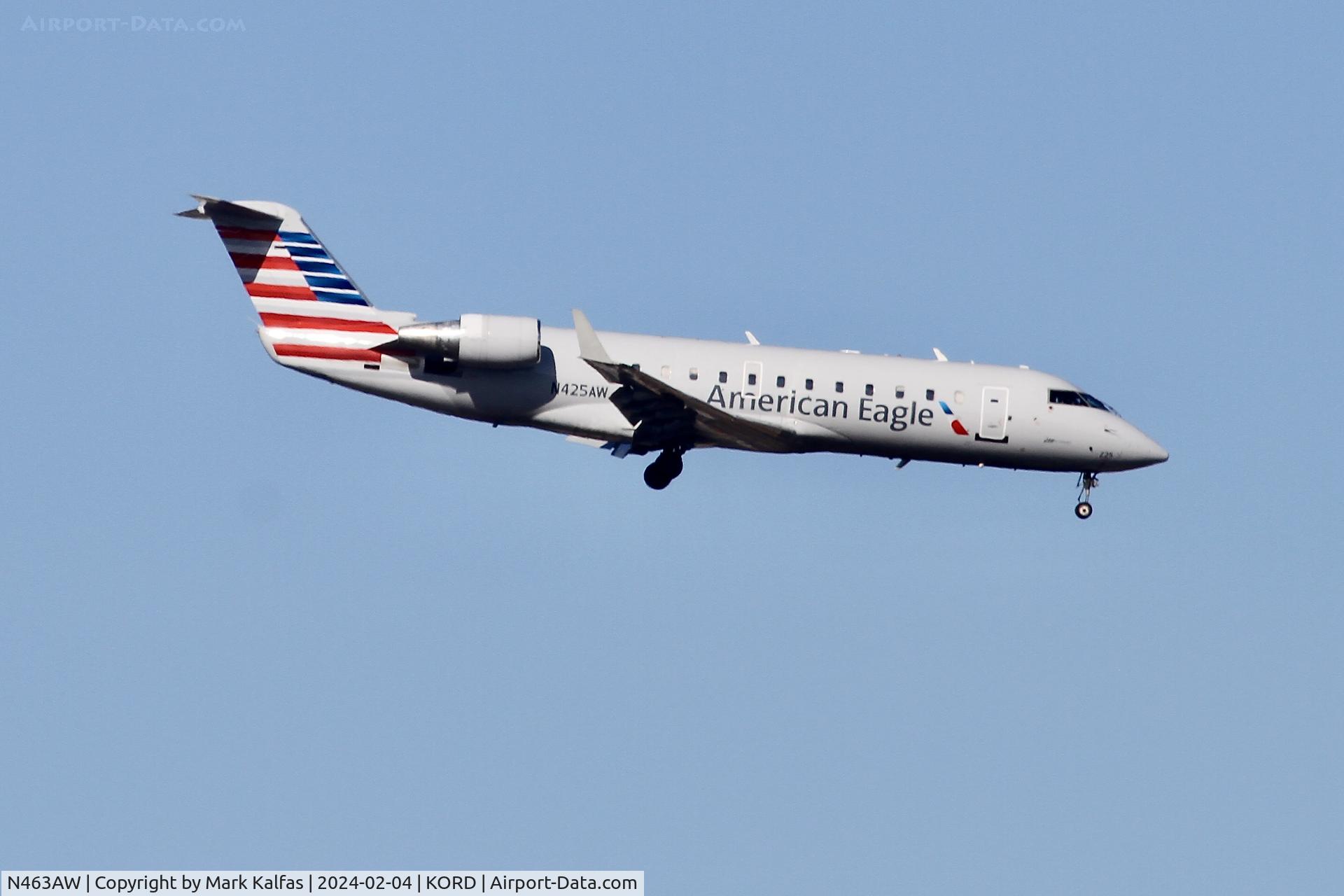 N463AW, 2003 Bombardier CRJ-200LR (CL-600-2B19) C/N 7878, CRJ2 Air Wisconsin/ American Eagle BOMBARDIER INC CL-600-2B19 N463AW AWI6102  RST-ORD
