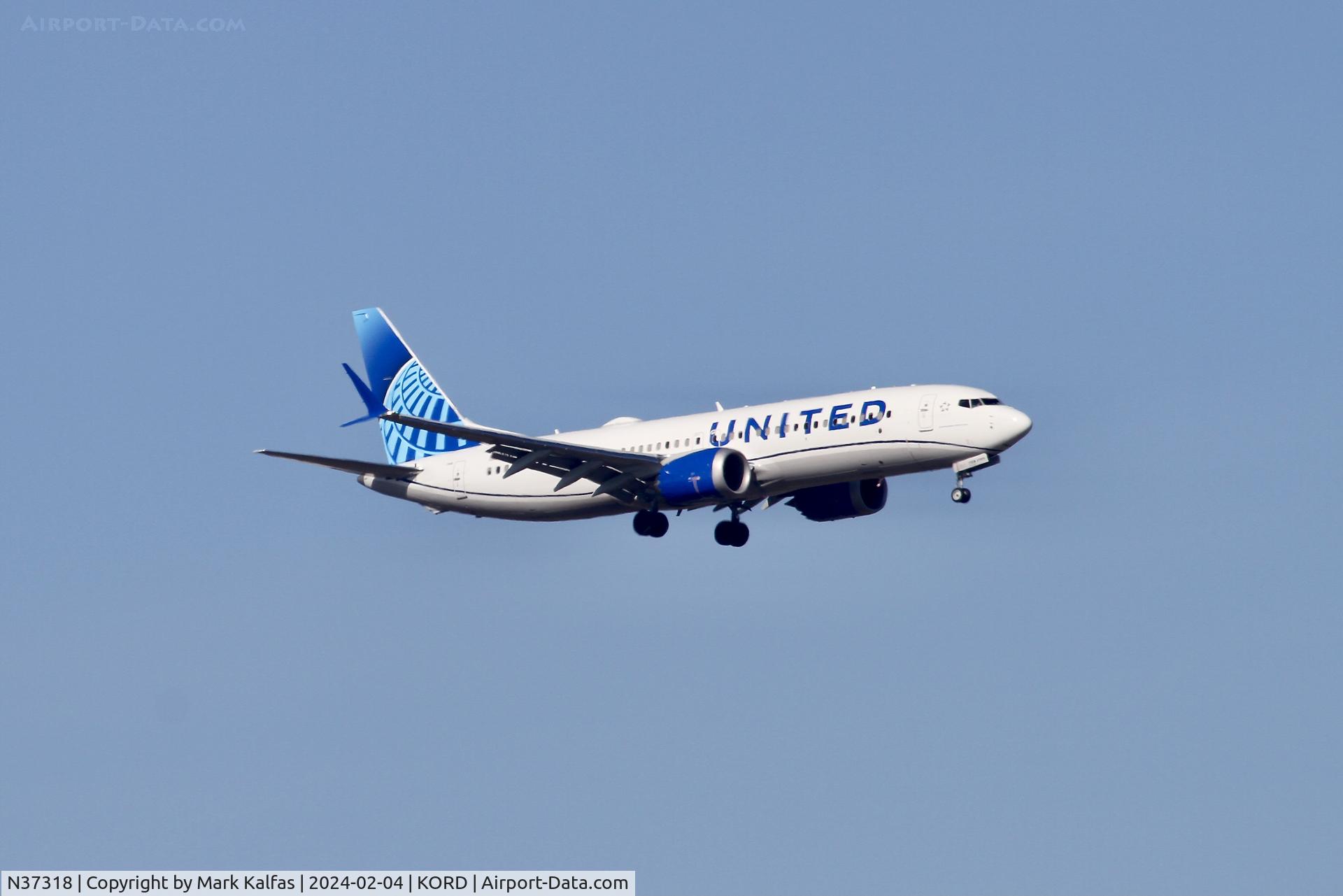 N37318, 2023 Boeing 737-8 MAX C/N 67602, B38M United Airlines BOEING 737-8 MAX  N37318 UAL2437 PBI-ORD