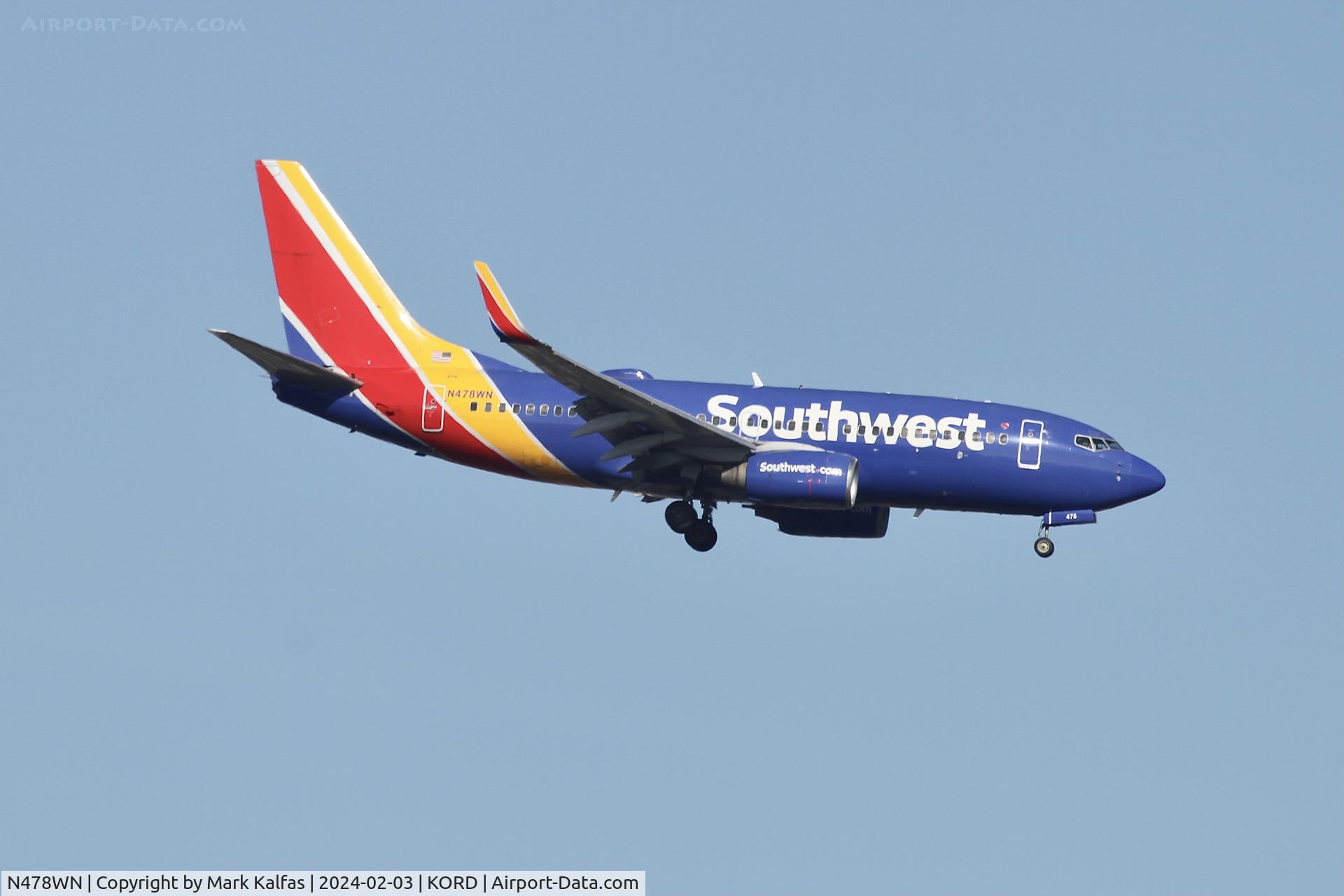 N478WN, 2004 Boeing 737-7H4 C/N 33989, B737 Southwest BOEING 737-7H4 N478WN SWA3567 MCO-ORD