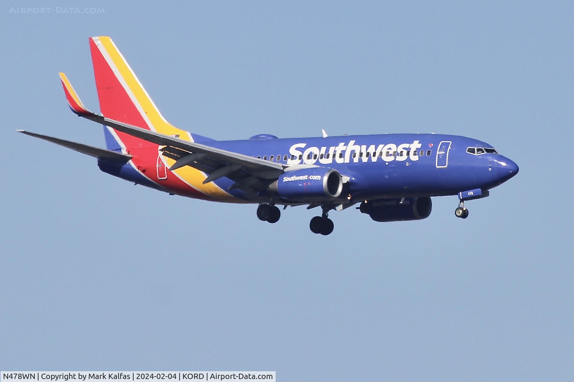 N478WN, 2004 Boeing 737-7H4 C/N 33989, B737 Southwest BOEING 737-7H4 N478WN SWA3567 MCO-ORD