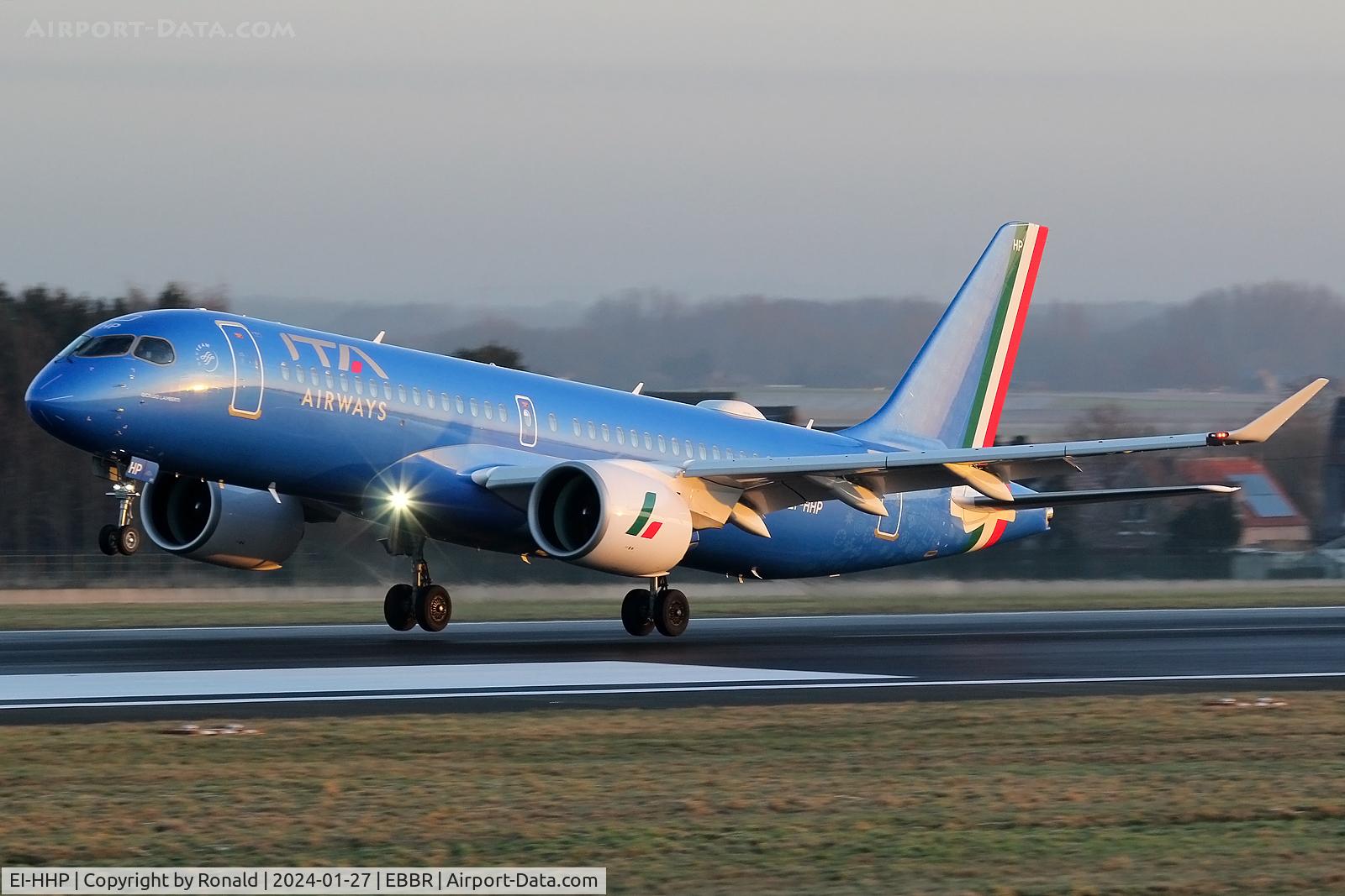 EI-HHP, Airbus A220-371 C/N 55248, at bru