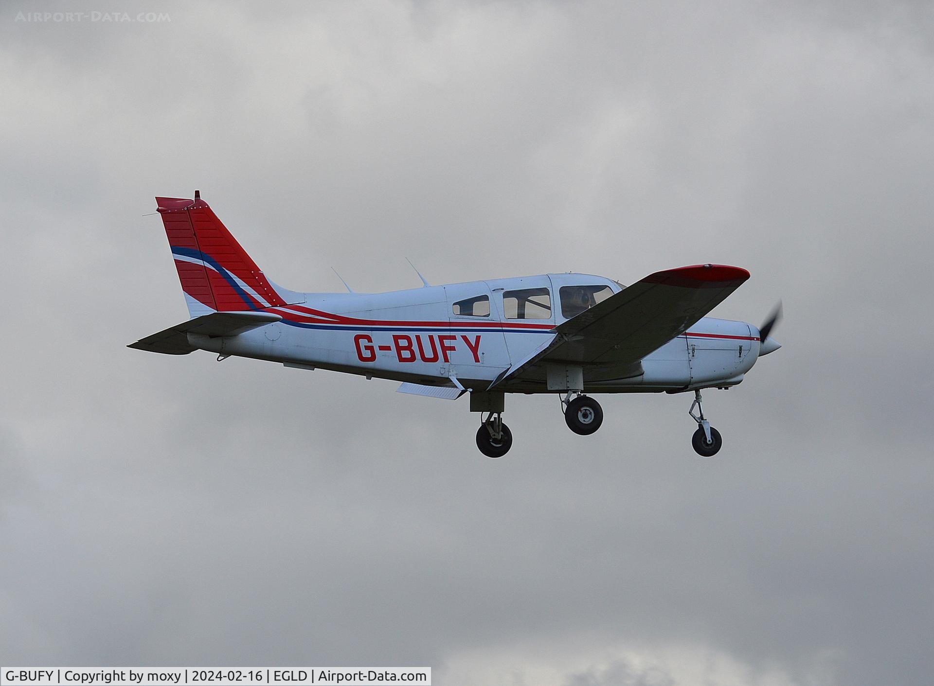 G-BUFY, 1980 Piper PA-28-161 Cherokee Warrior II C/N 28-8016211, Piper PA-28-161 Cherokee Warrior II at Denham. Ex N130CT
