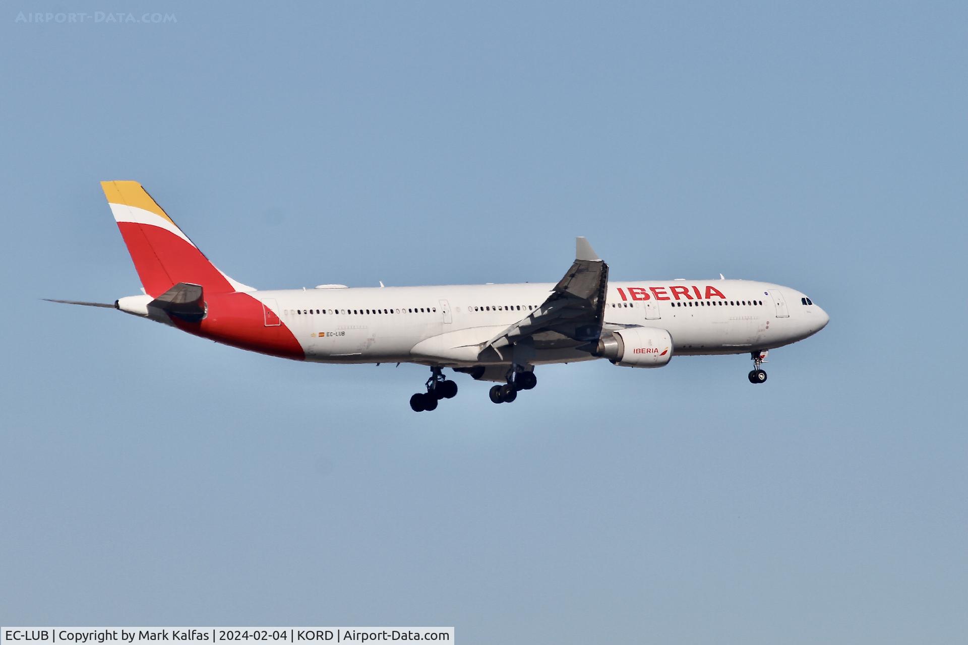 EC-LUB, 2012 Airbus A330-302 C/N 1377, A332 Iberia Airbus A330-302 EC-LUB IBE6275  LEMD-KORD