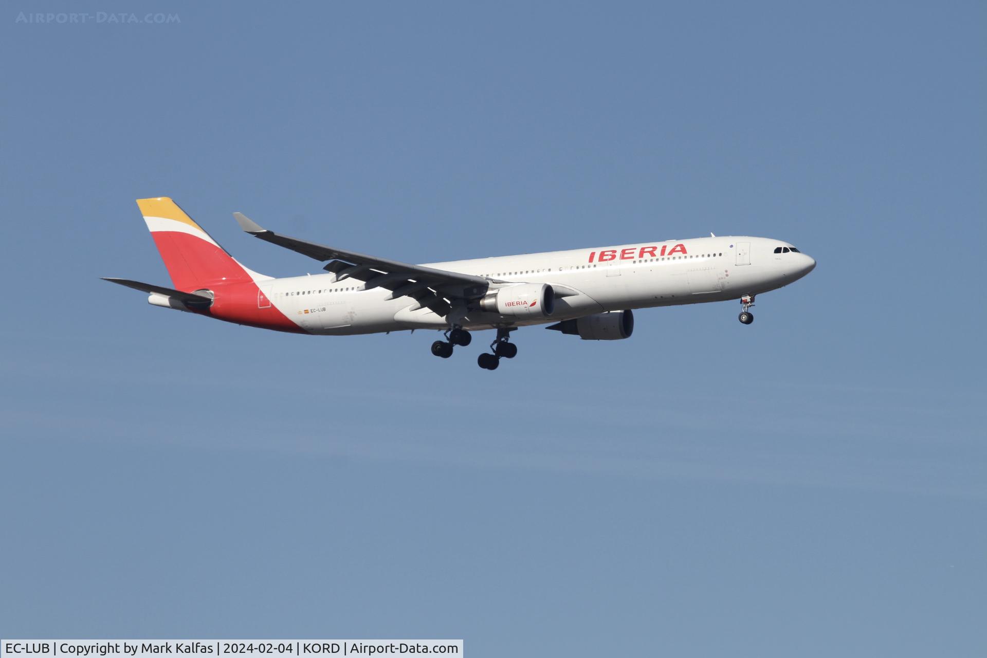 EC-LUB, 2012 Airbus A330-302 C/N 1377, A332 Iberia Airbus A330-302 EC-LUB IBE6275  LEMD-KORD