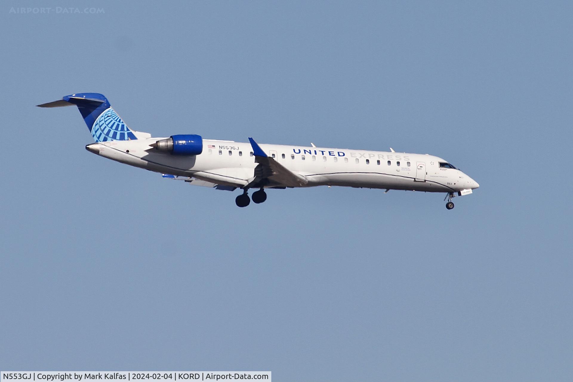 N553GJ, Bombardier CRJ-701ER (CL-600-2C10) Regional Jet C/N 10296, CRJ7 GoJet/United Express Bombardier CRJ-701, CL-600-2C11, N553GJ GJS4417 RIC-ORD
