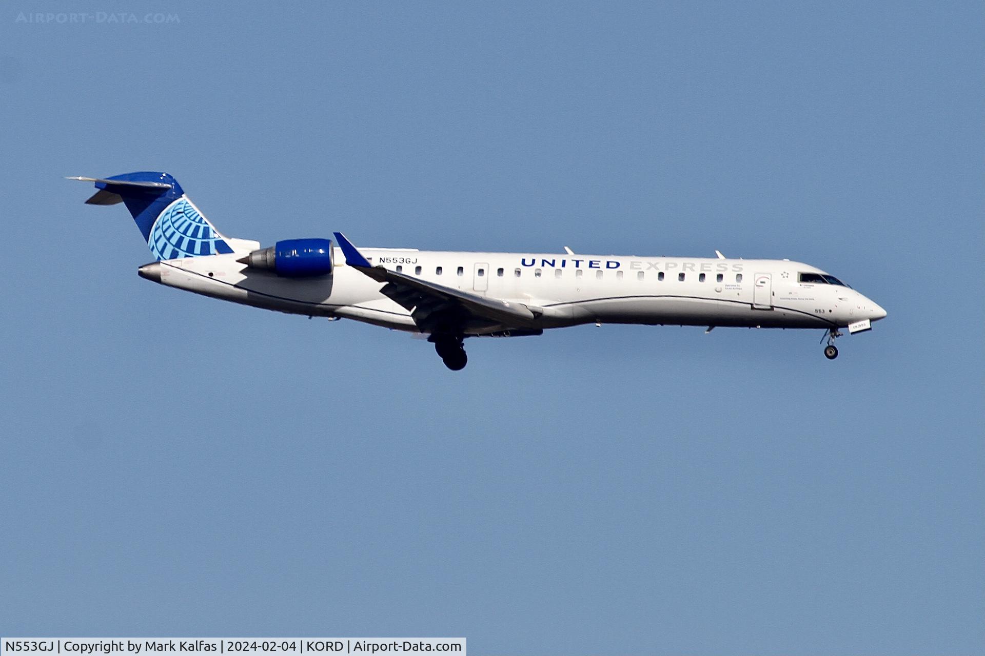 N553GJ, Bombardier CRJ-701ER (CL-600-2C10) Regional Jet C/N 10296, CRJ7 GoJet/United Express Bombardier CRJ-701, CL-600-2C11, N553GJ GJS4417 RIC-ORD