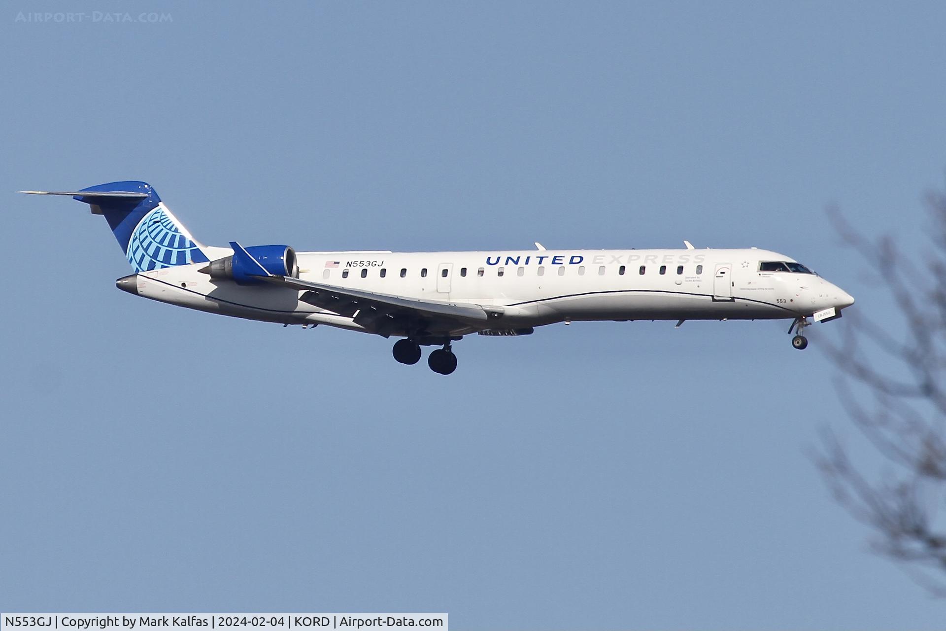 N553GJ, Bombardier CRJ-701ER (CL-600-2C10) Regional Jet C/N 10296, CRJ7 GoJet/United Express Bombardier CRJ-701, CL-600-2C11, N553GJ GJS4417 RIC-ORD