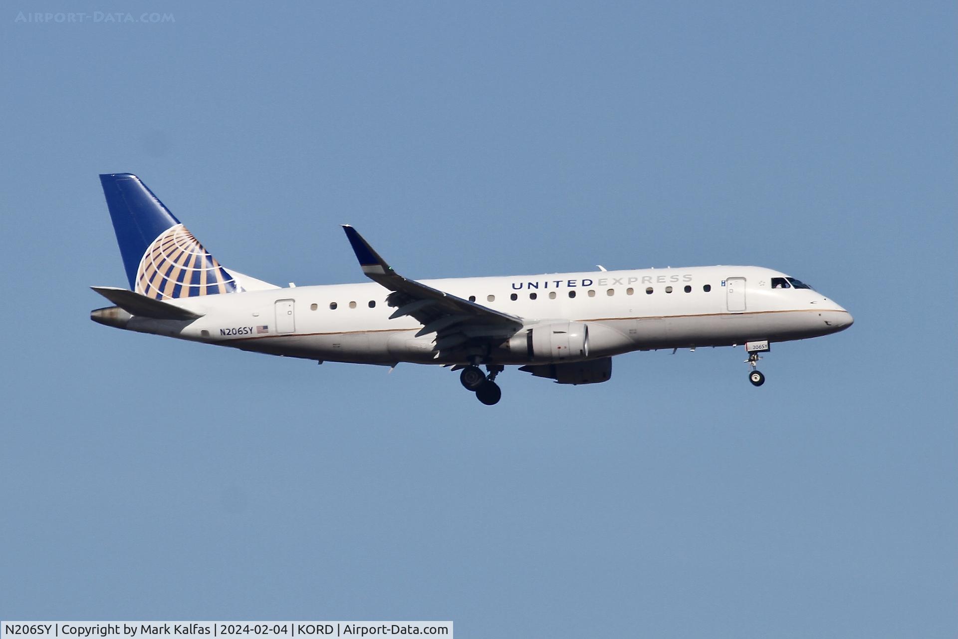 N206SY, 2017 Embraer 175LR (ERJ-170-200LR) C/N 17000637, E75L SkyWest/United Express EMBRAER S A ERJ 170-200 LR N206SY SKW4670 BNA-ORD