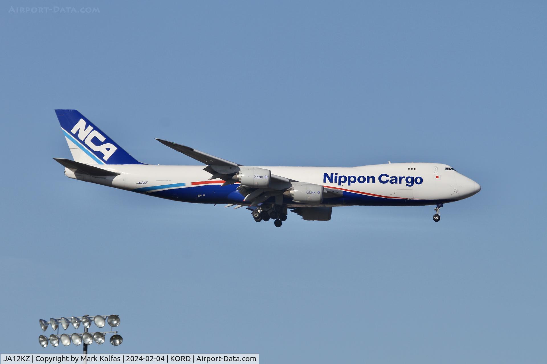JA12KZ, 2012 Boeing 747-8KZF C/N 36137, B748 Nippon Cargo Boeing 747-8KZF JA12KZ NCA136 RJAA-KORD