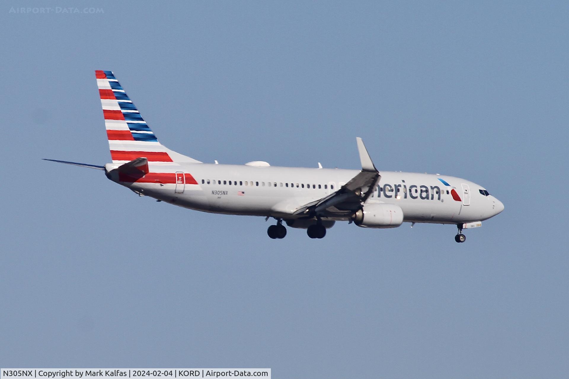 N305NX, 2016 Boeing 737-800 C/N 31253, B738 American Airlines Boeing 737-823 N305NX AAL2965  MIA-ORD