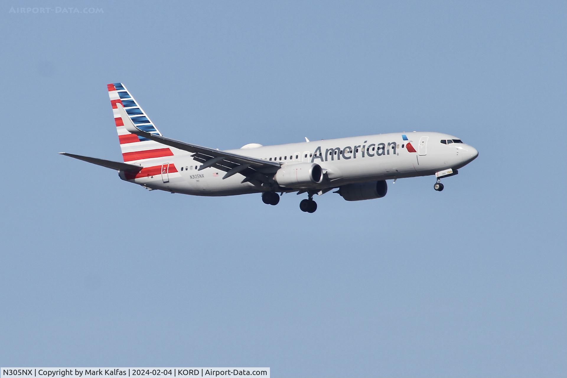 N305NX, 2016 Boeing 737-800 C/N 31253, B738 American Airlines Boeing 737-823 N305NX AAL2965  MIA-ORD