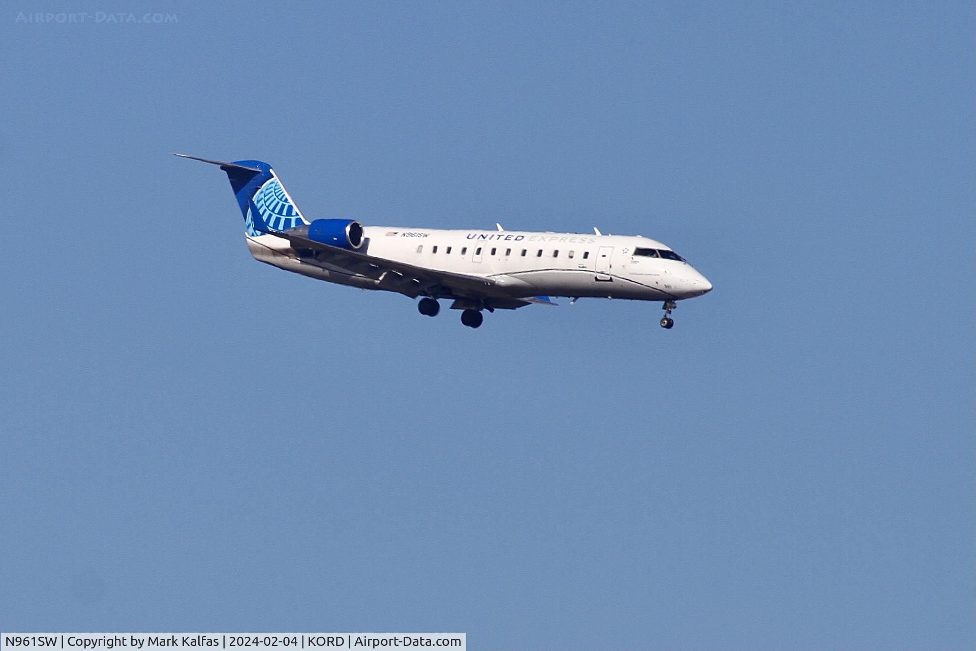 N961SW, 2003 Canadair CL-600-2B19 Regional Jet CRJ-200LR C/N 7857, CRJ2 SkyWest/United Express BOMBARDIER INC CL-600-2B19,N961SW SKW5253 PIA-ORD
