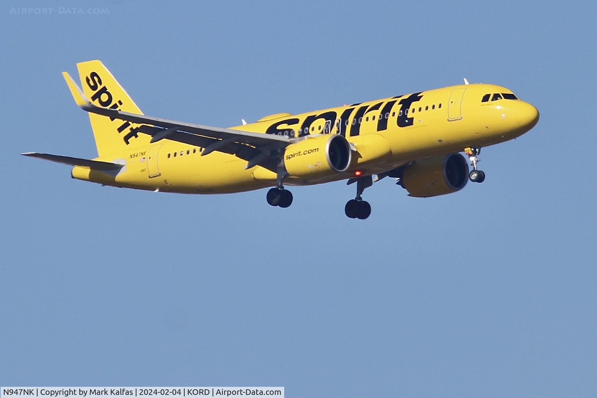 N947NK, 2021 Airbus A320-271N C/N 10683, A20N Spirit Airbus A32N N947NK NKS1023 LAX-ORD
