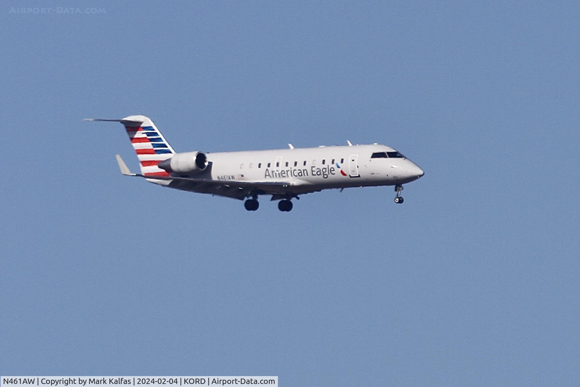N461AW, 2003 Canadair CRJ-200LR (CL-600-2B19) C/N 7870, CRJ2 Air Wisconsin/ American Eagle BOMBARDIER INC CL-600-2B19 N461AW AWI6042 STL=ORD