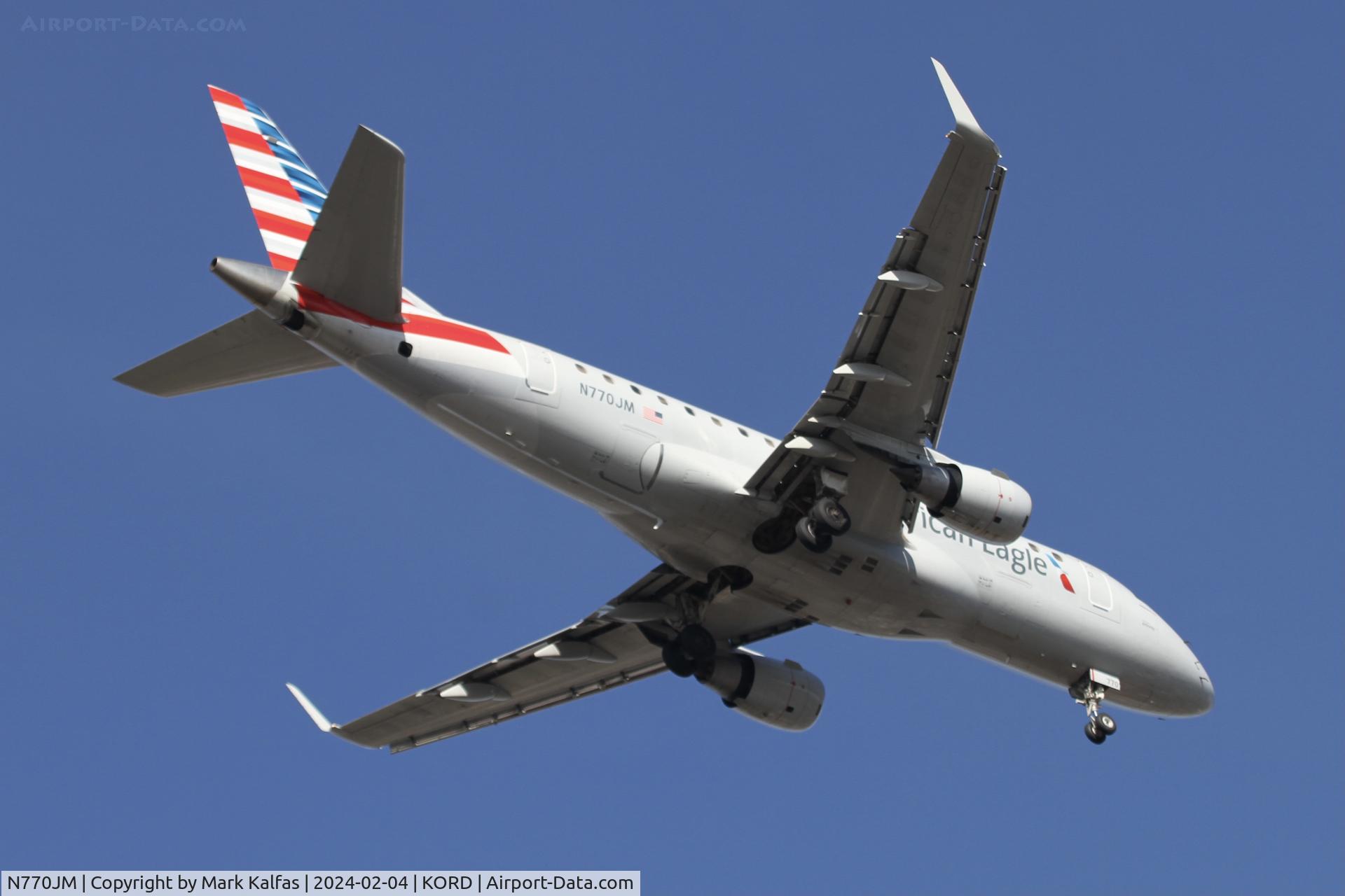 N770JM, 2004 Embraer 170LR (ERJ-170-100LR) C/N 17000025, E170 Envoy/ American Eagle EMBRAER ERJ 170-100 LR N770JM ENY3937  OMA-ORD
