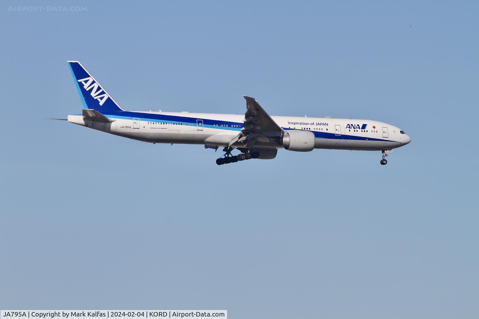 JA795A, 2019 Boeing 777-300/ER C/N 61514, B77W ANA Boeing 777-381 (ER), JA795A ANA12 RJAA-KORD