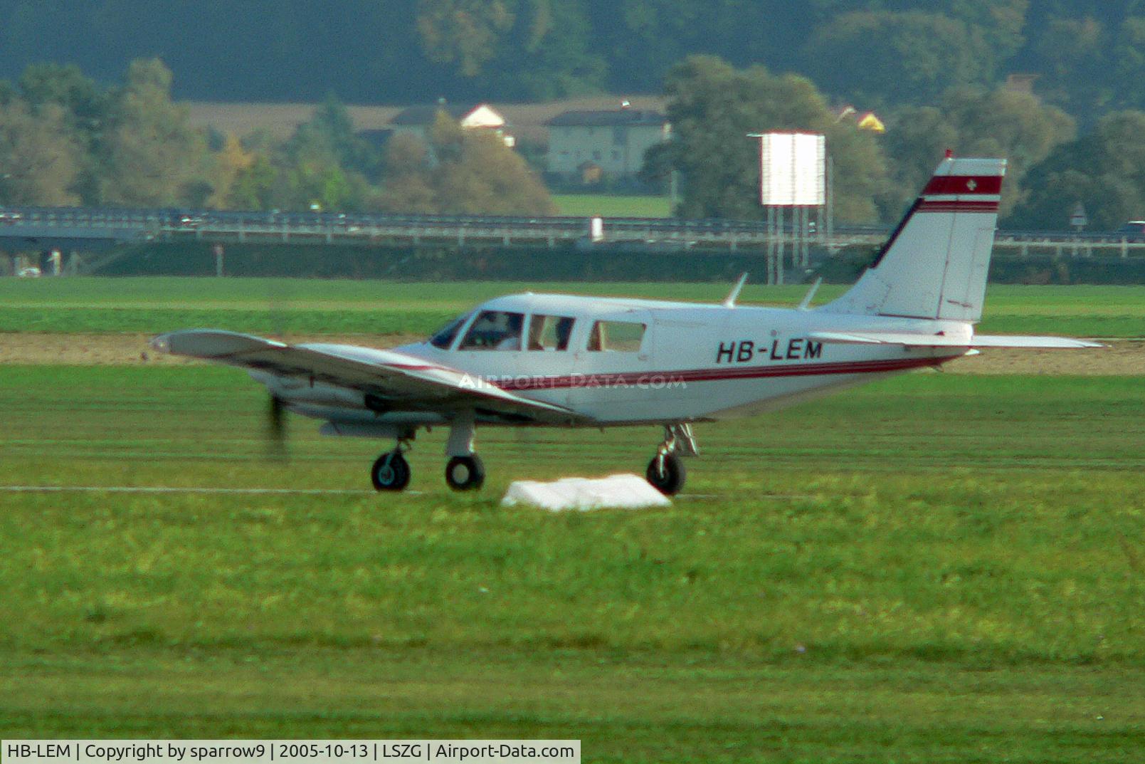 HB-LEM, 1973 Piper PA-34-200 Seneca C/N 34-7350327, On runway 05 Grenchen.HB-registered from 1973-10-09 until 2020-04-06.