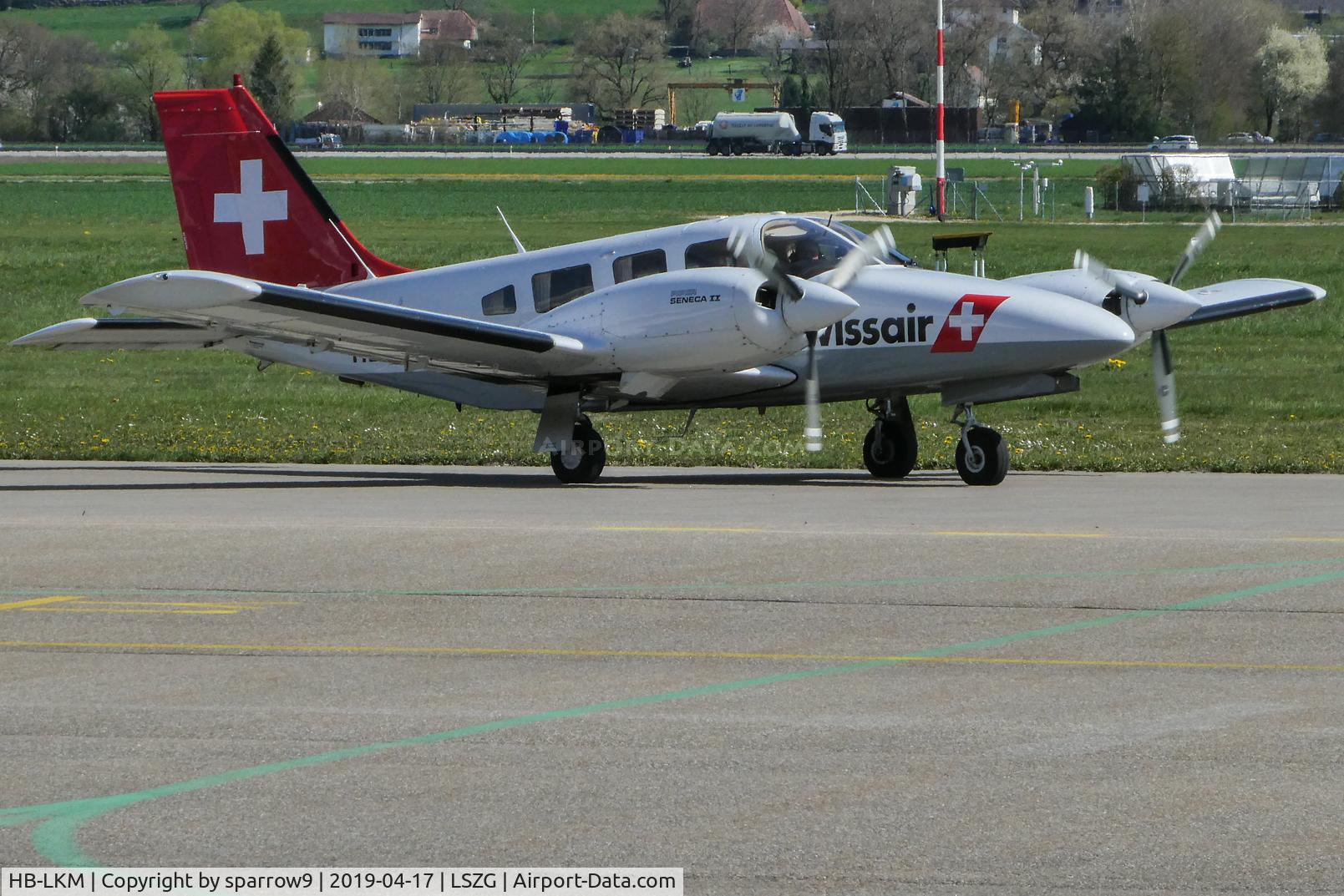 HB-LKM, 1979 Piper PA-34-200T C/N 34-7970106, At Grenchen. HB-registered from 1979-04-05 until 2021-12-09.