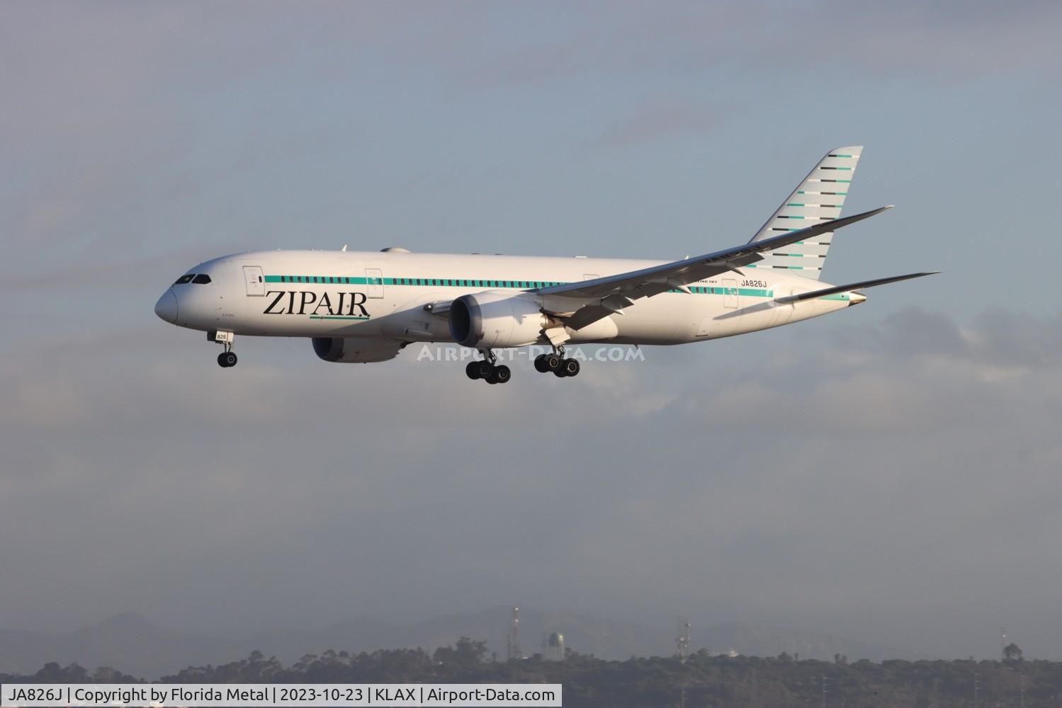 JA826J, 2012 Boeing 787-8 Dreamliner C/N 34836, TZP 788 zx RJAA-LAX