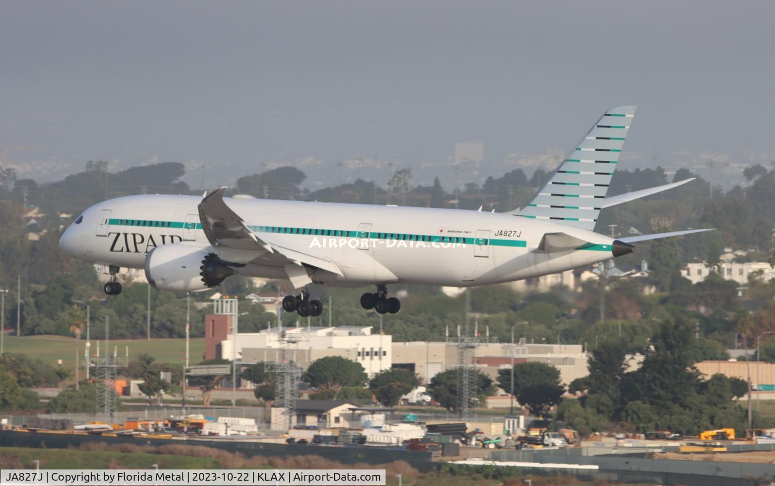 JA827J, 2011 Boeing 787-8 Dreamliner C/N 34837, TZP 788 zx RJAA-LAX