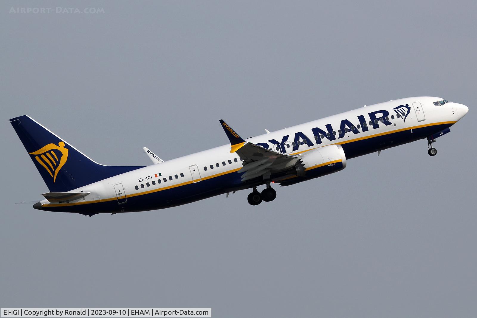EI-IGI, Boeing 737-8-200 MAX C/N 67077, at spl