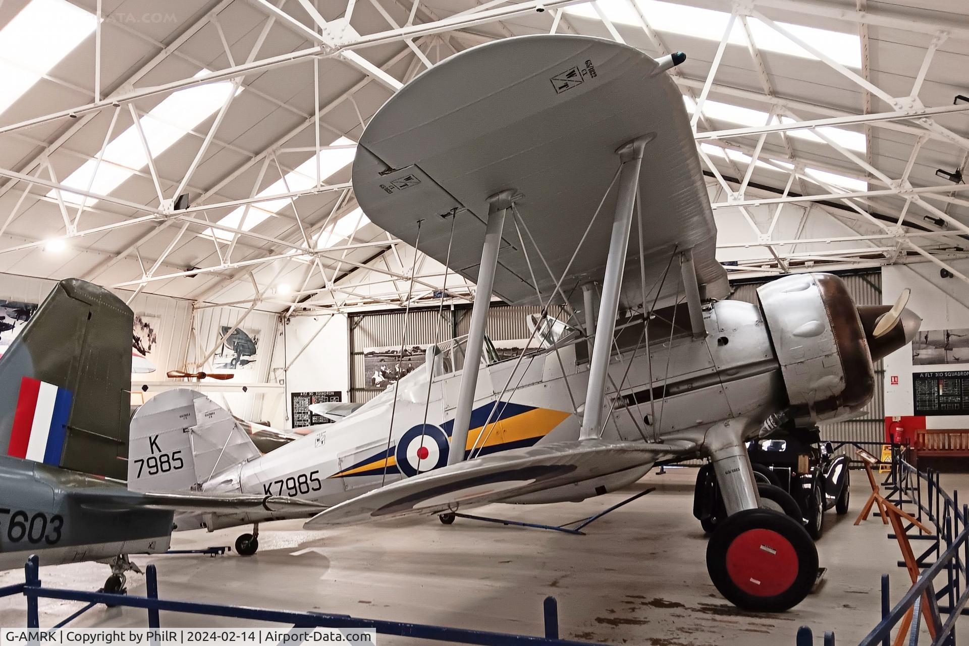 G-AMRK, 1937 Gloster Gladiator Mk1 C/N [L8032], 'K7985' (L8032, G- AMRK) 1937 Gloster Gladiator l Last one built Old Warden 14.02.24 (1)