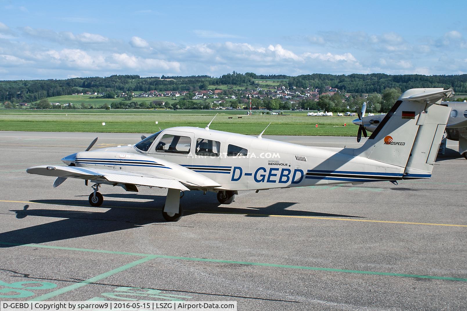 D-GEBD, 1982 Piper PA-44-180T Turbo Seminole C/N 44-8207018, At Grenchen.