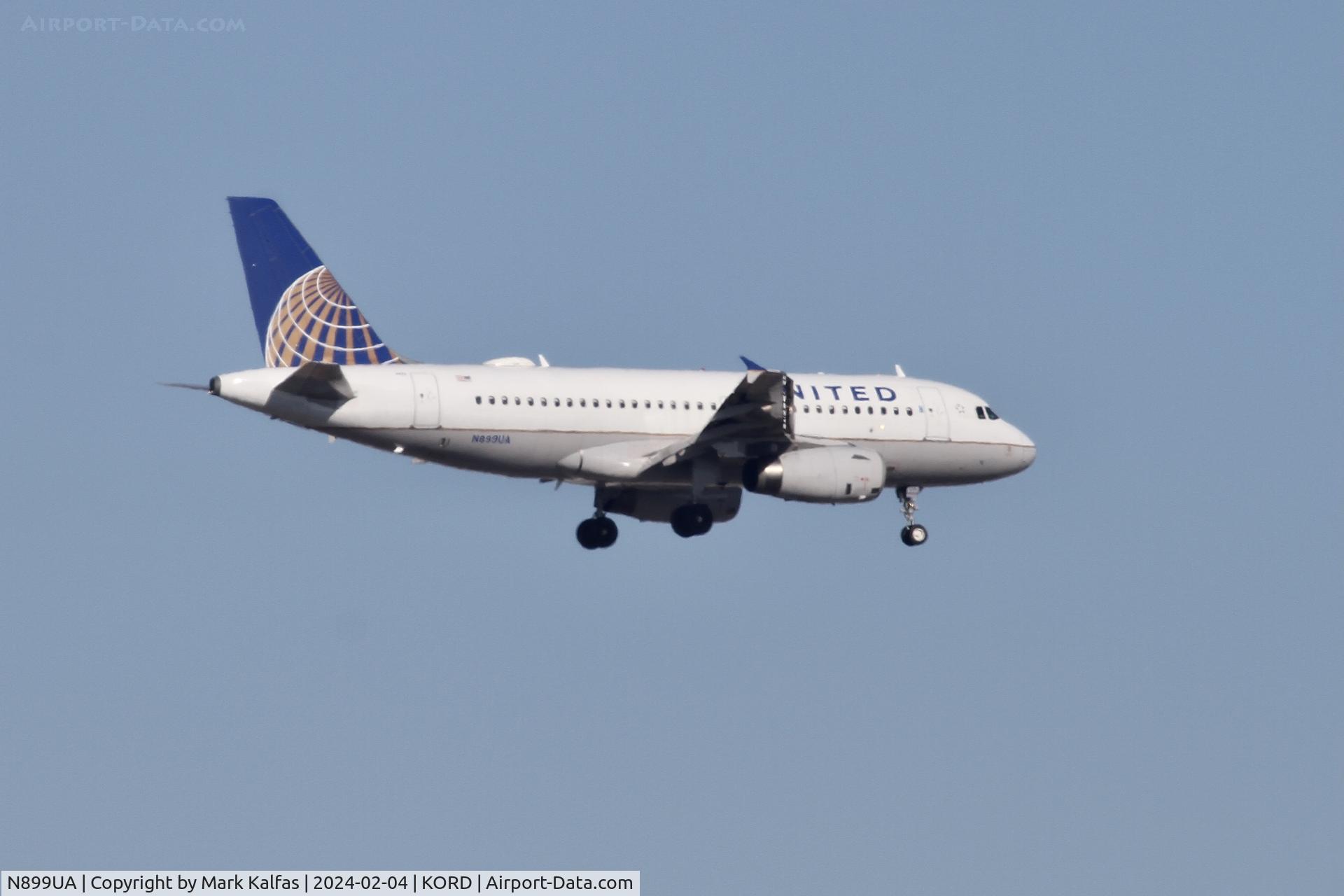 N899UA, 2007 Airbus A319-132 C/N 3342, A319 United Airlines Airbus A319, N899UA UAL3888 LCQ-ORD *Ferry Flight