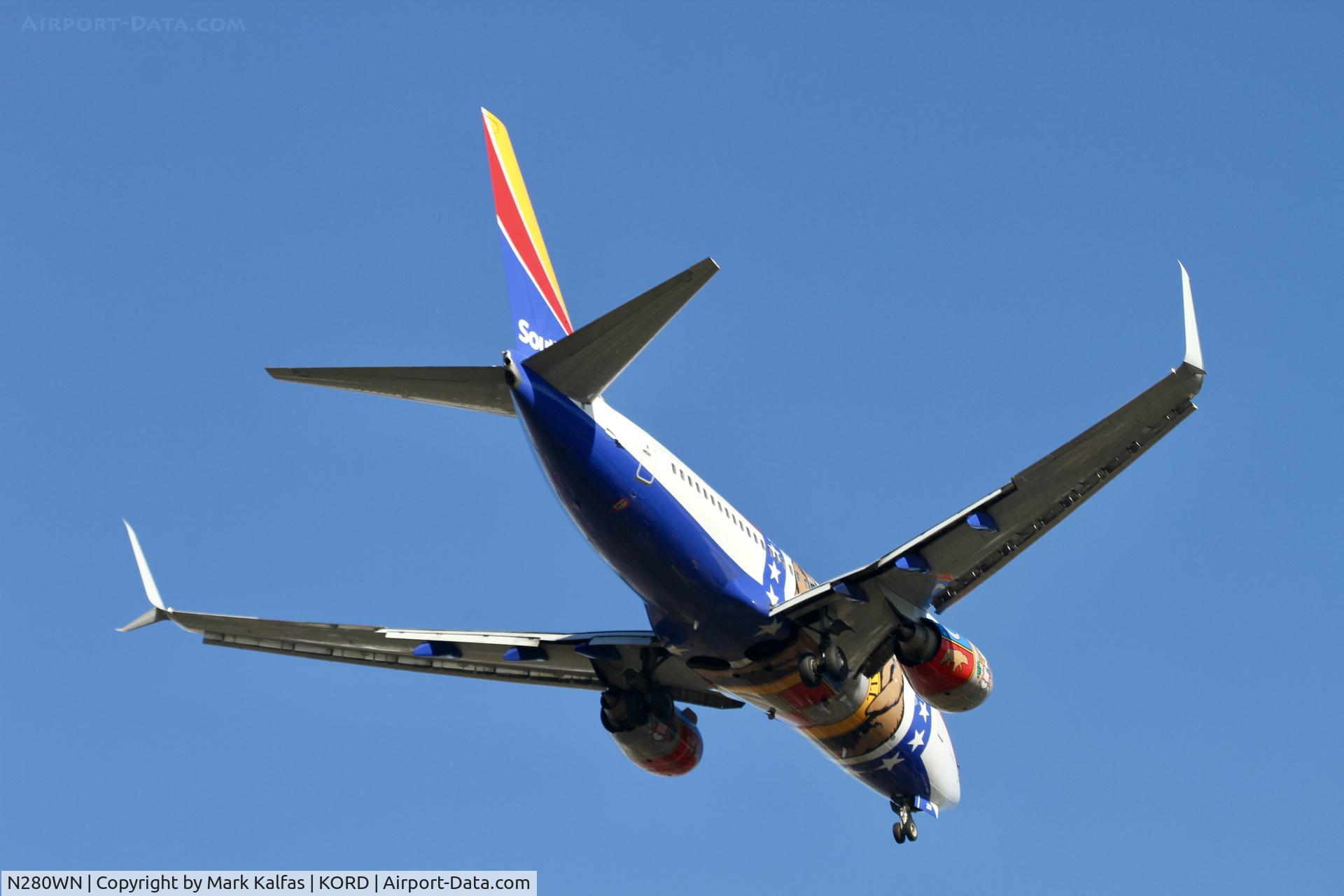 N280WN, 2007 Boeing 737-7H4 C/N 32533, B737 Southwest Airlines BOEING 737-7H4 N280WN 