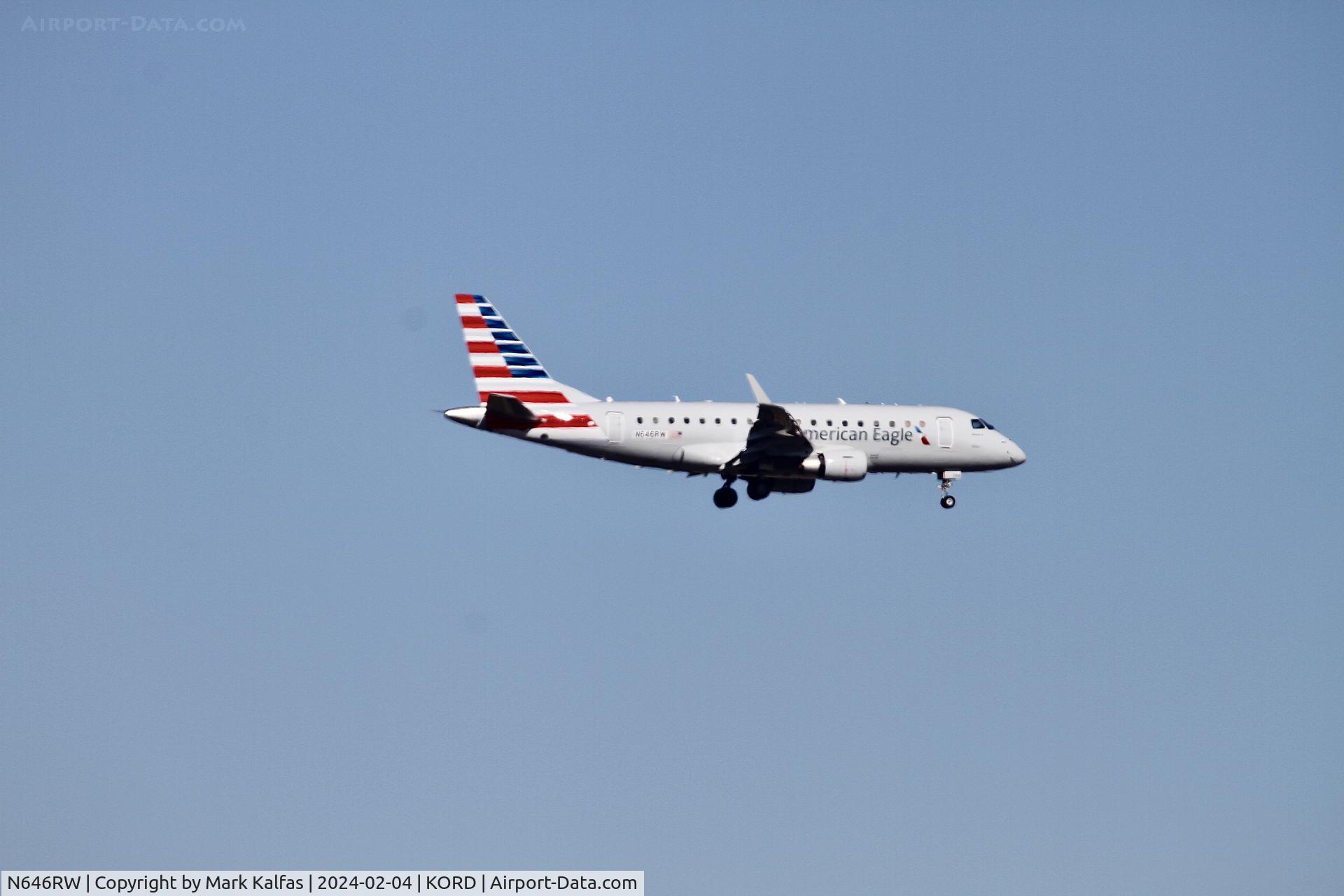 N646RW, 2005 Embraer 170SE (ERJ-170-100SE) C/N 17000066, E170 Envoy/ American Eagle EMBRAER ERJ 170-100 SE  N646RW ENY3932 IND-ORD