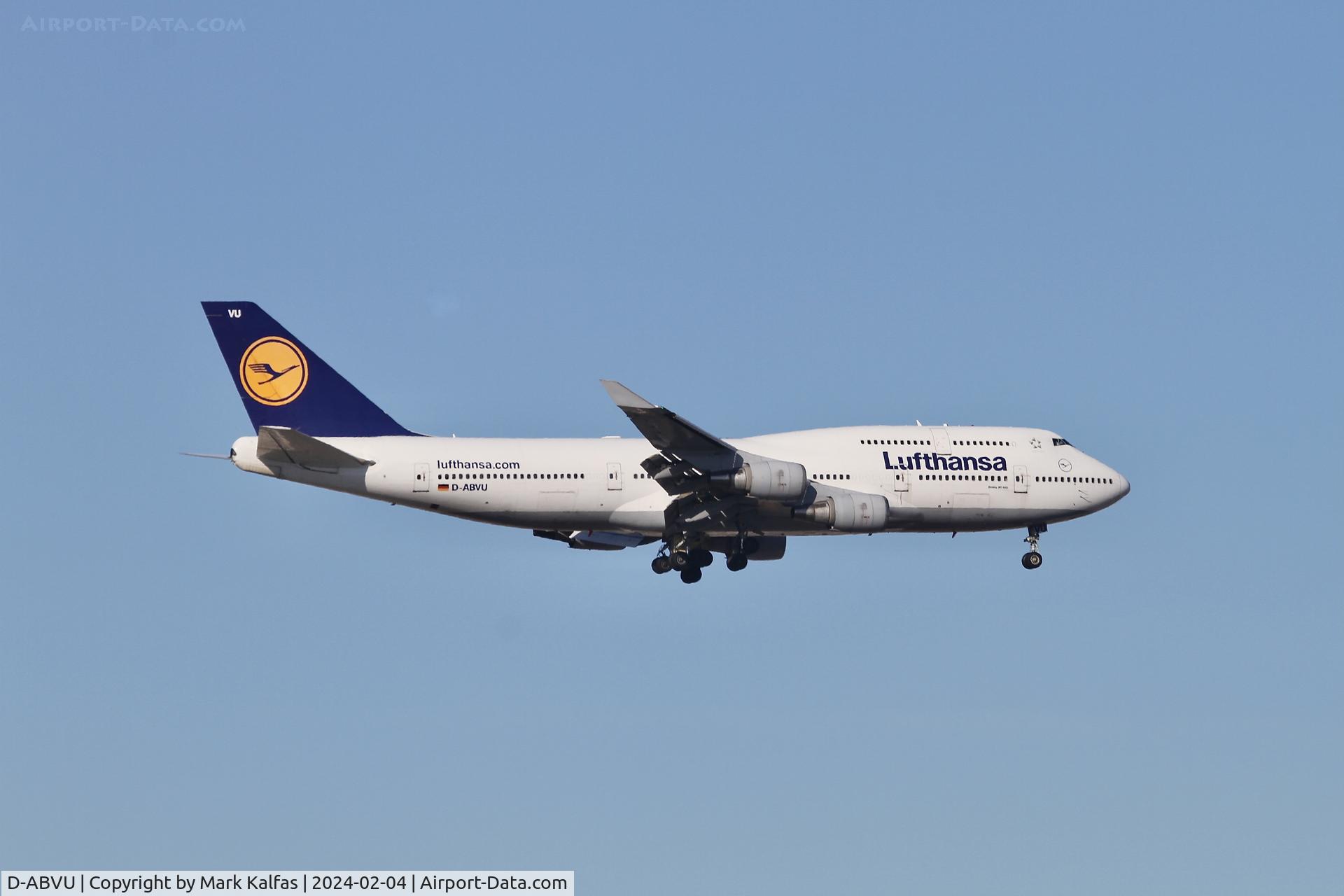 D-ABVU, 1998 Boeing 747-430 C/N 29492, B744 Luftansa Boeing 747-430 D-ABVU DLH430 EDDF-KORD. Nice seeing this bird flying again