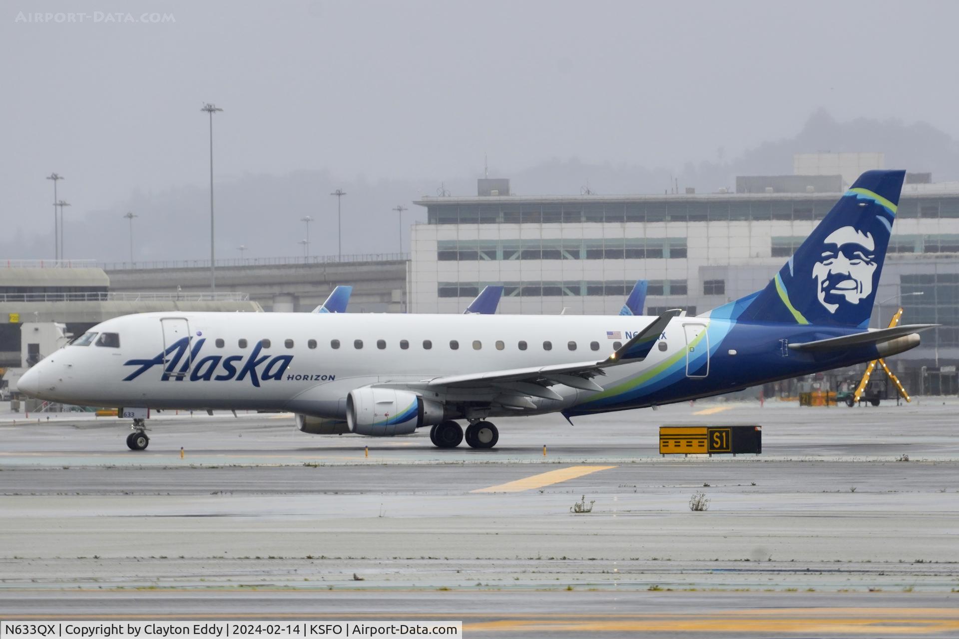 N633QX, 2018 Embraer 175LR (ERJ-170-200LR) C/N 17000719, SFO 2024.