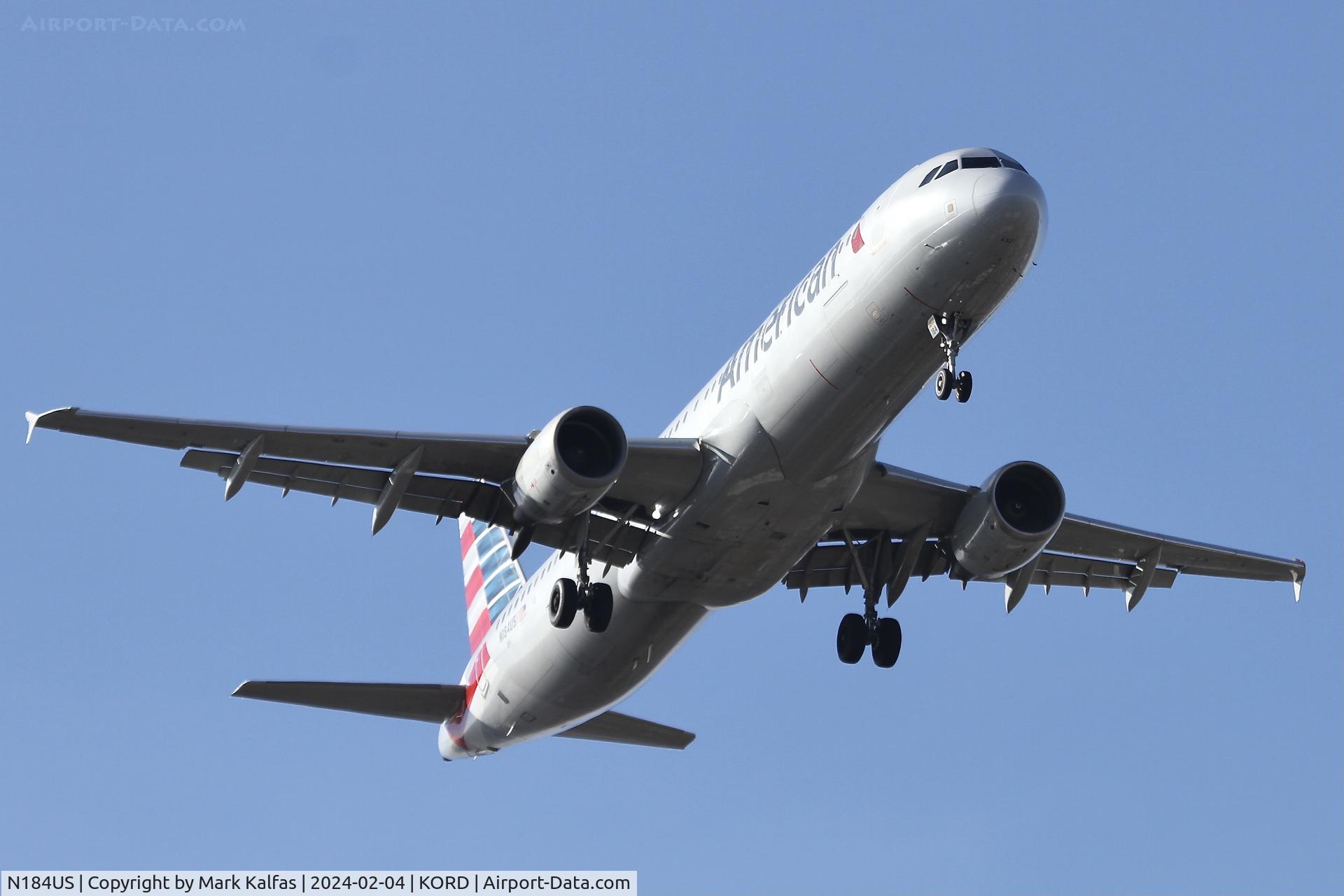 N184US, 2002 Airbus A321-211 C/N 1651, A321 American Airlines AIRBUS INDUSTRIE A321-211 N184US AAL518 SAN-ORD