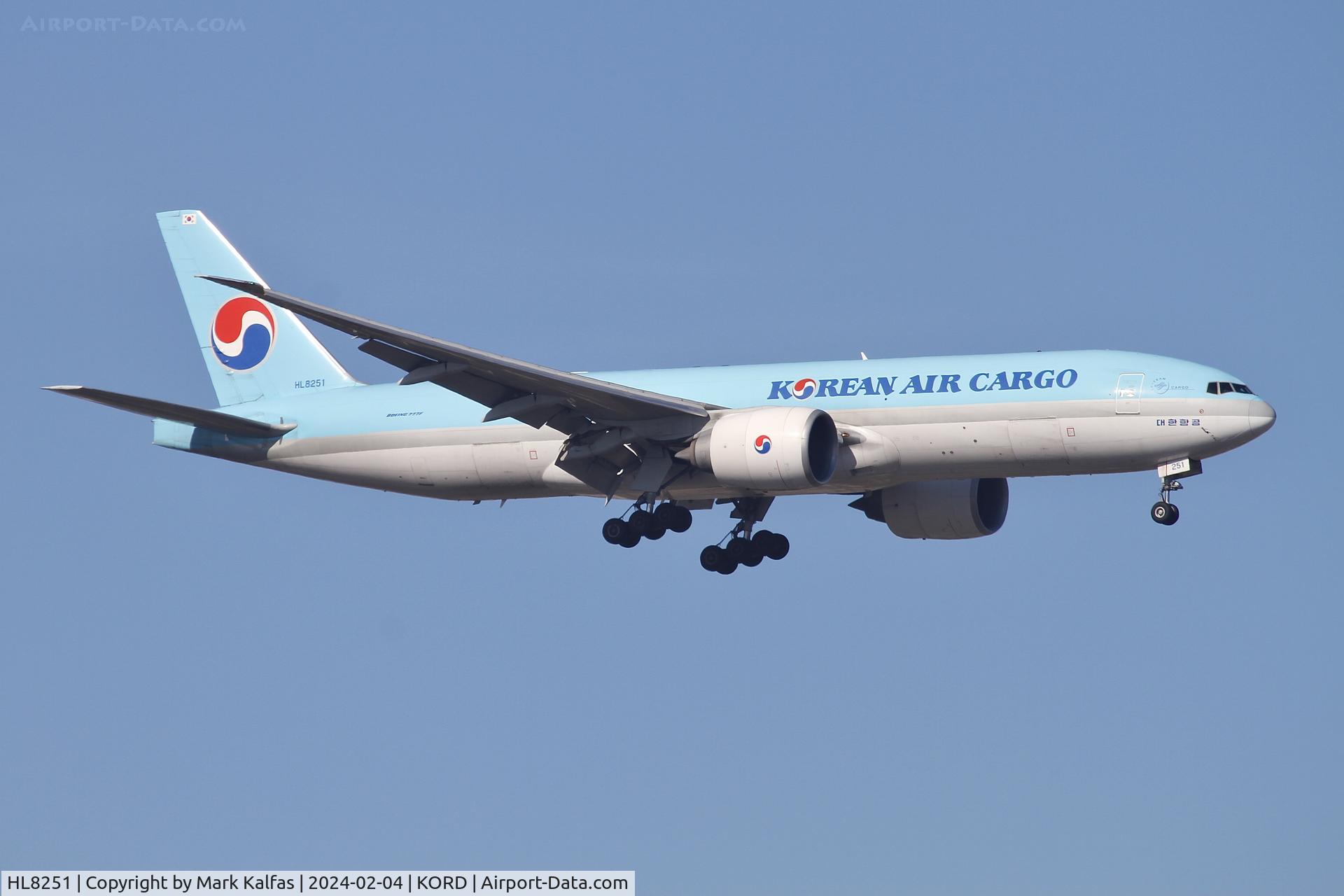 HL8251, 2012 Boeing 777-FB5 C/N 37639, B77L Korean Air Cargo Boeing 777-FB5 HL8251 KAL9231 RKSI-KORD