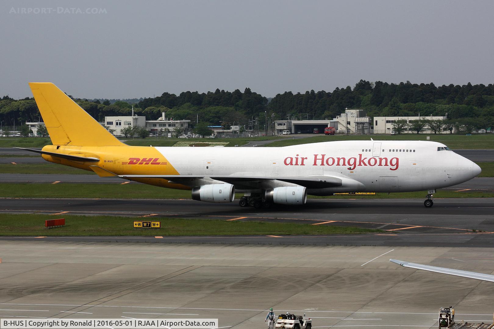 B-HUS, 1991 Boeing 747-444/BCF C/N 25152, at narita