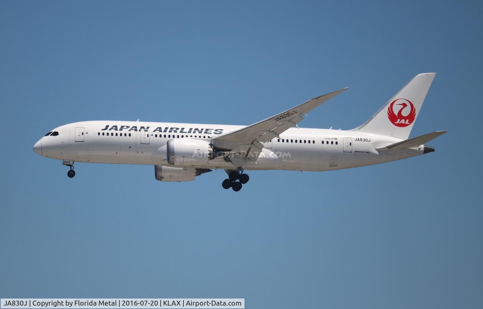 JA830J, 2013 Boeing 787-8 Dreamliner C/N 34840, JAL 788 zx